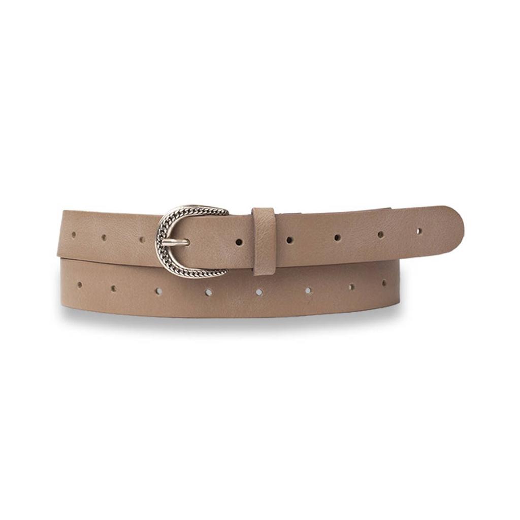Petrol industries Plus Size leren riem beige