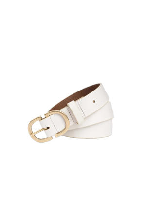 leren riem wit
