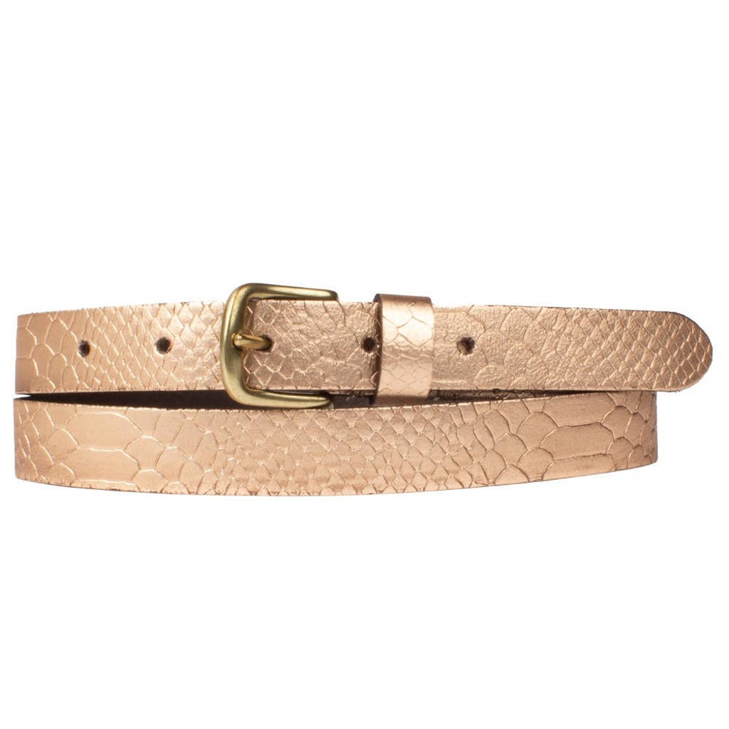 Petrol industries Plus Size leren riem rosé