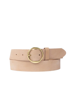 leren riem beige