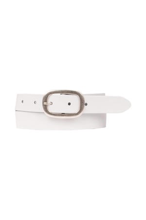 leren riem wit