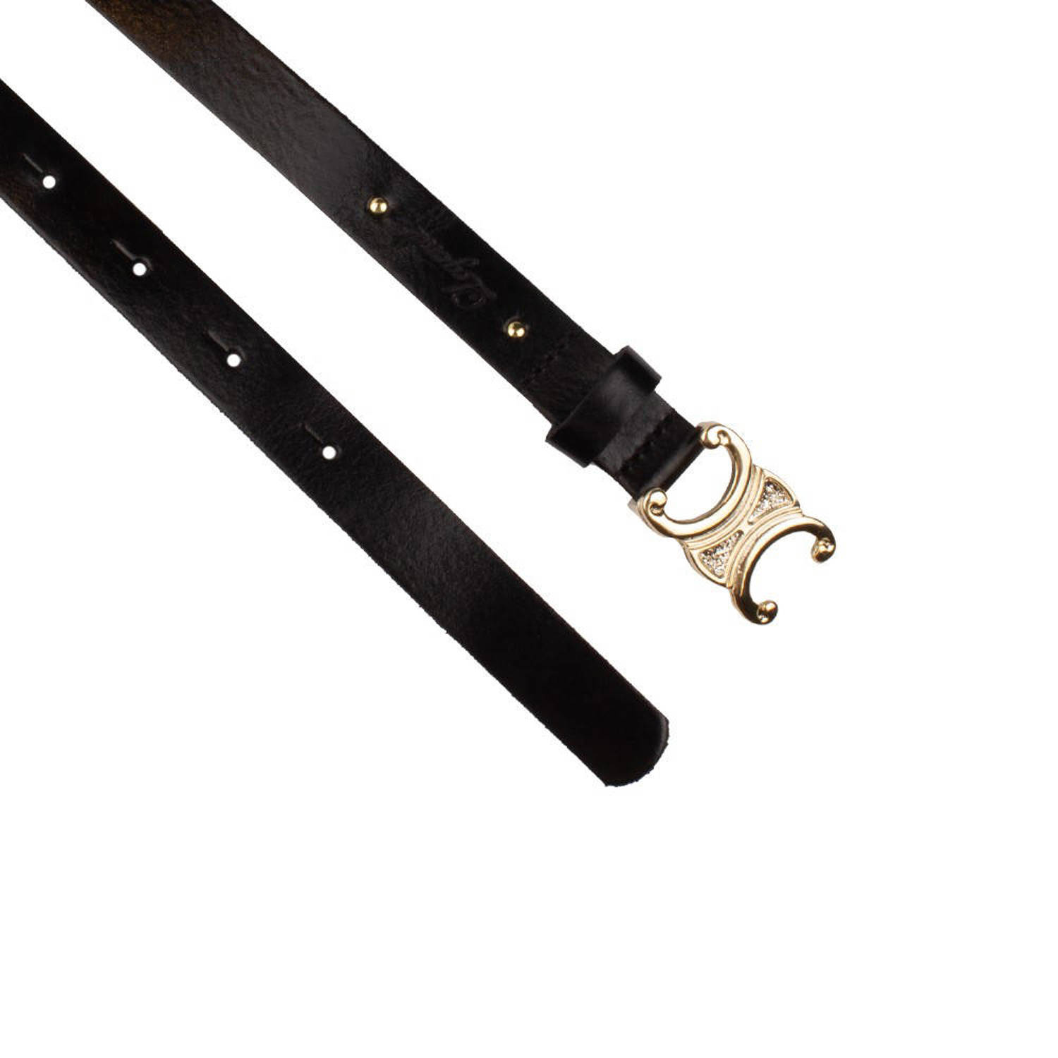 Legend leren riem zwart