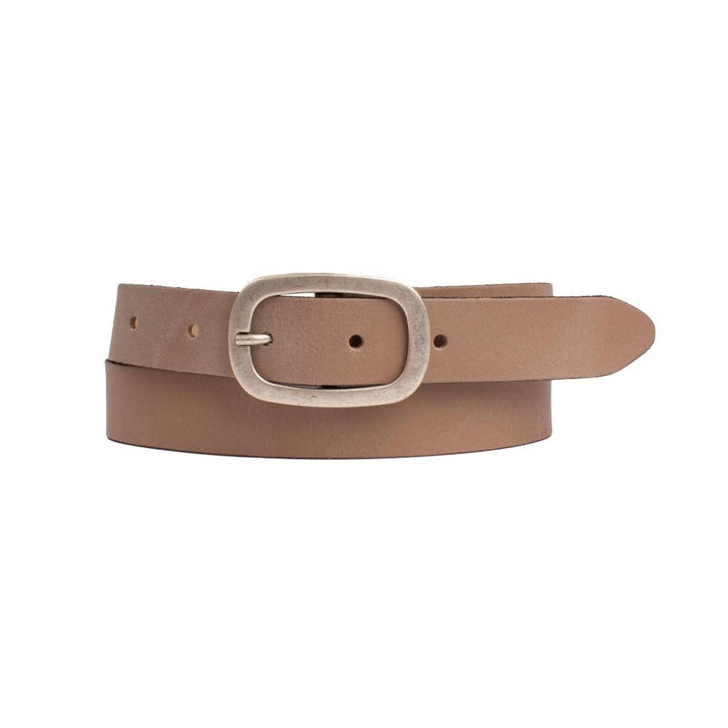 Petrol industries Plus Size leren riem beige