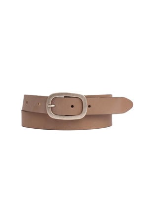 leren riem beige