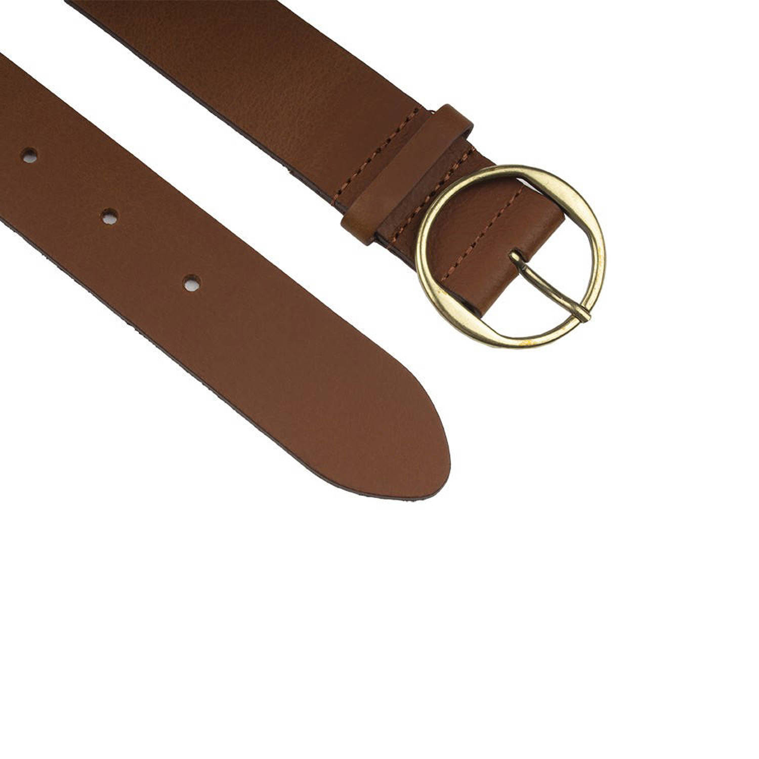 Petrol industries Plus Size leren riem cognac