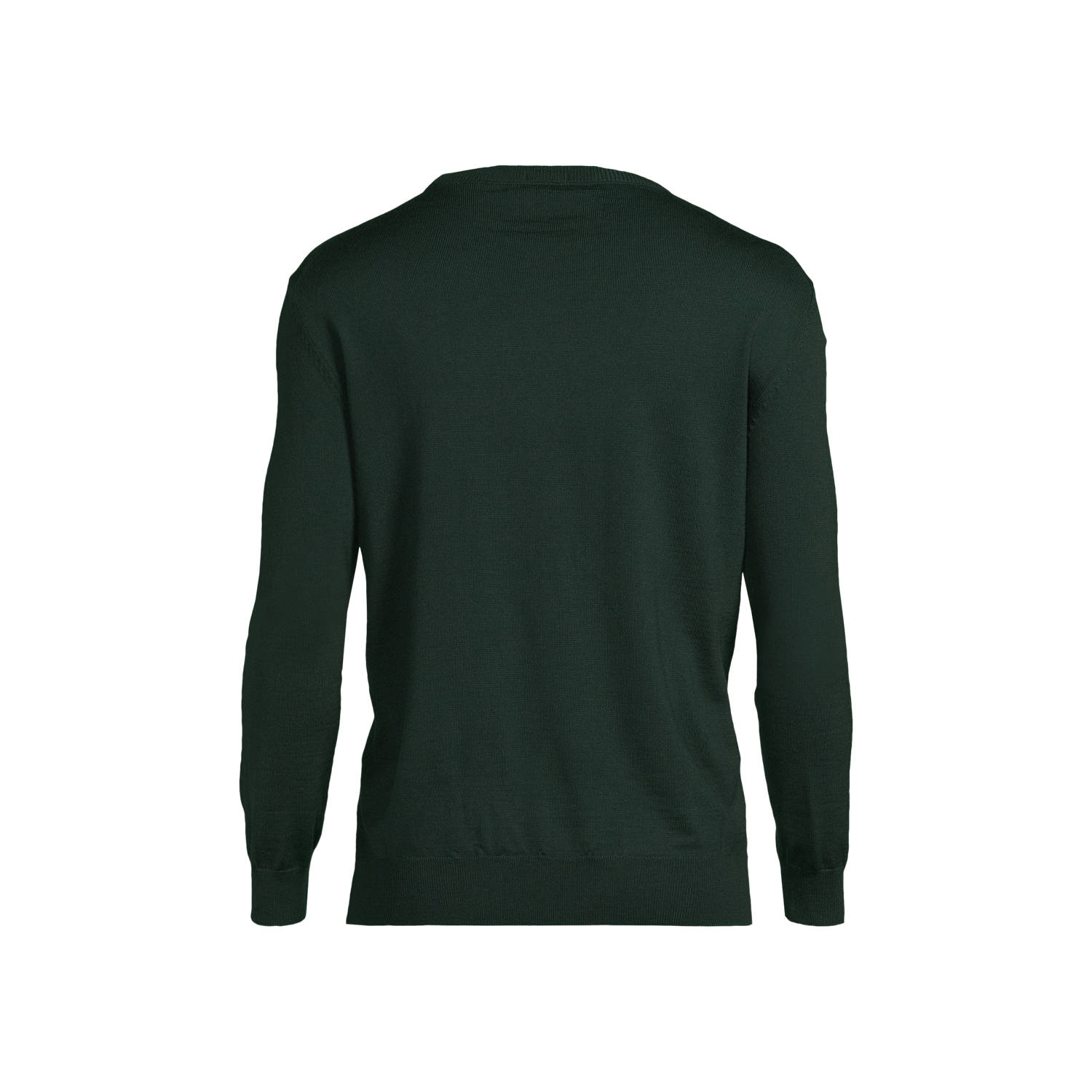 BOSS fijngebreide wollen trui Botto-L met logo groen