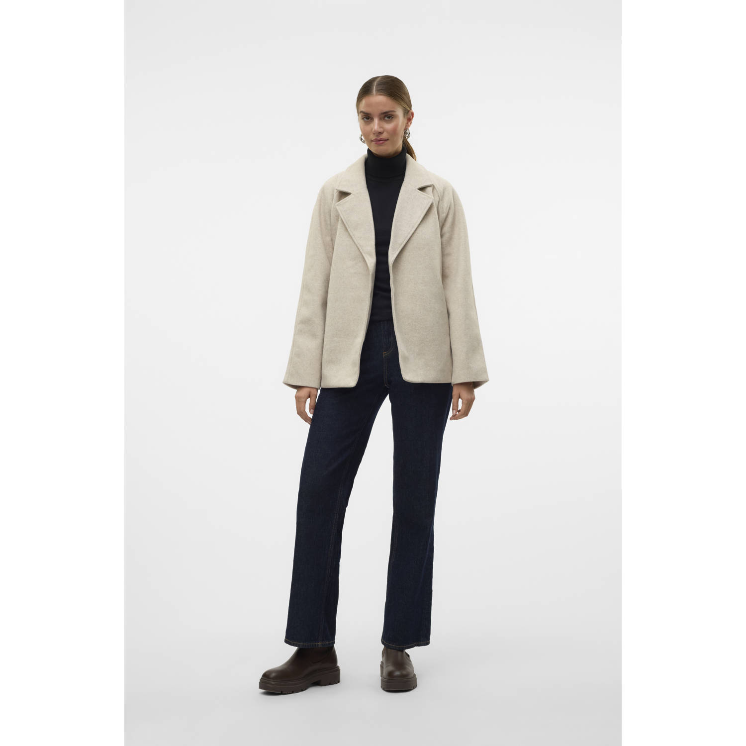 VERO MODA gewatteerde tussenjas VMFORTUNEAYA beige