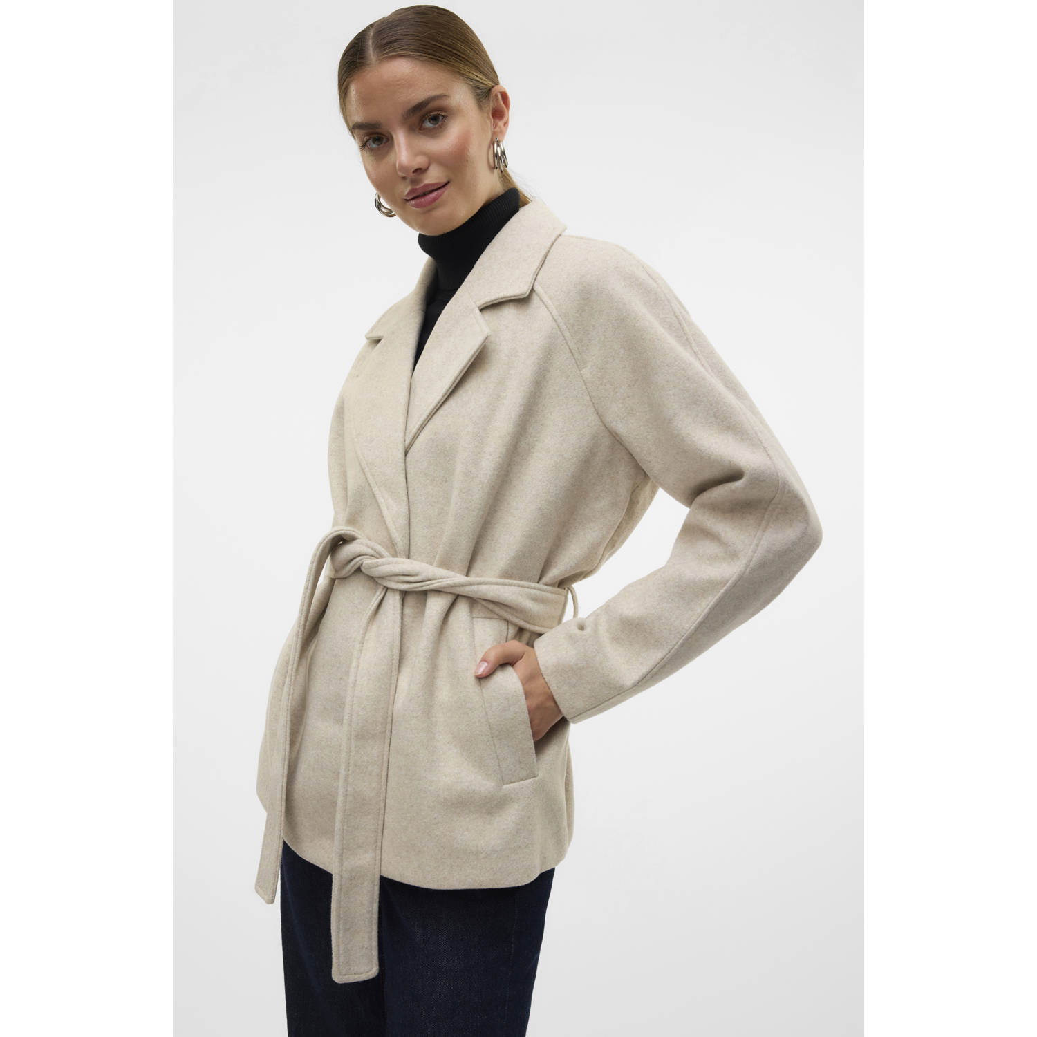 VERO MODA gewatteerde tussenjas VMFORTUNEAYA beige