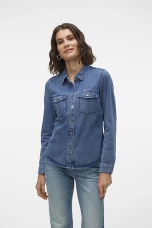 denim blouse VMJENNIE medium blue denim