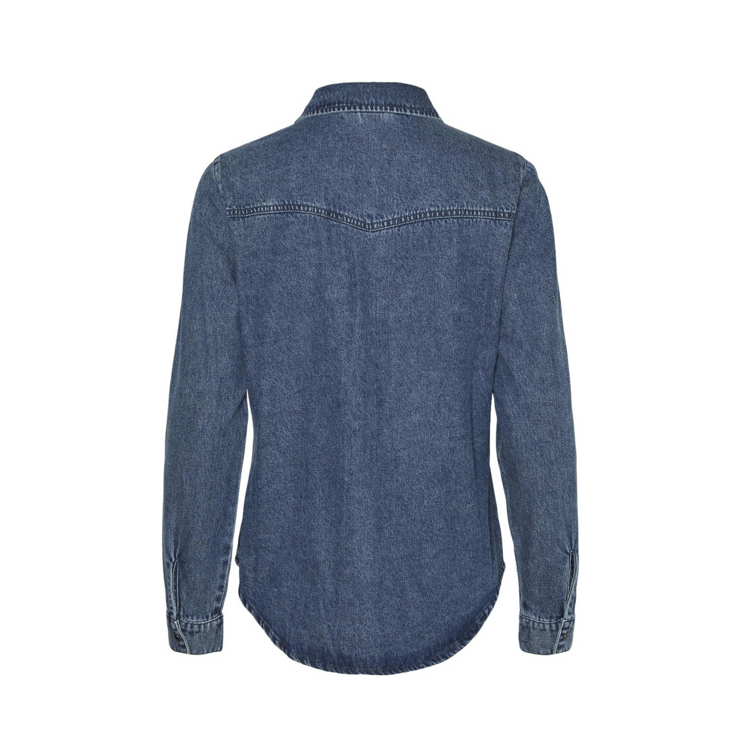 VERO MODA denim blouse VMJENNIE medium blue denim