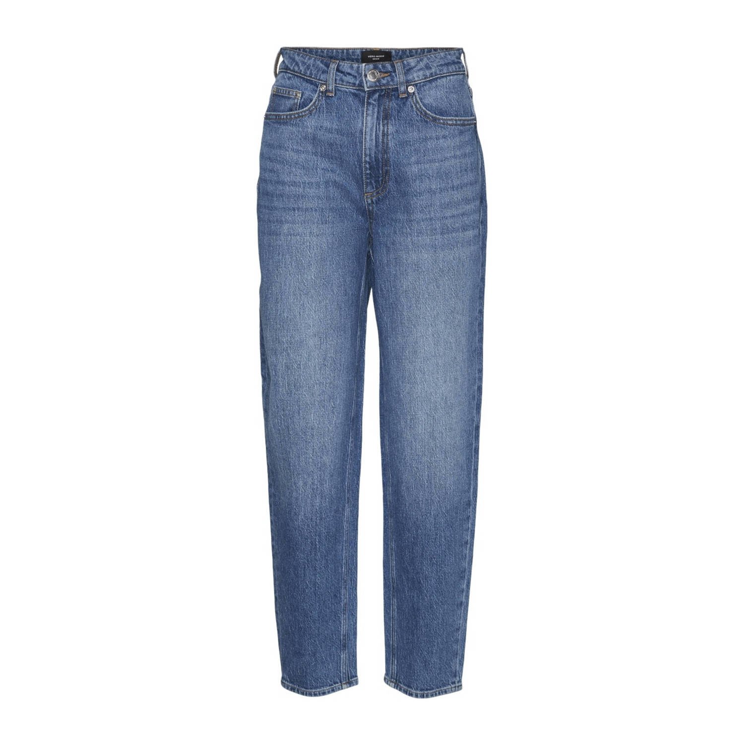 VERO MODA high waist mom jeans VMTESSA medium blue denim