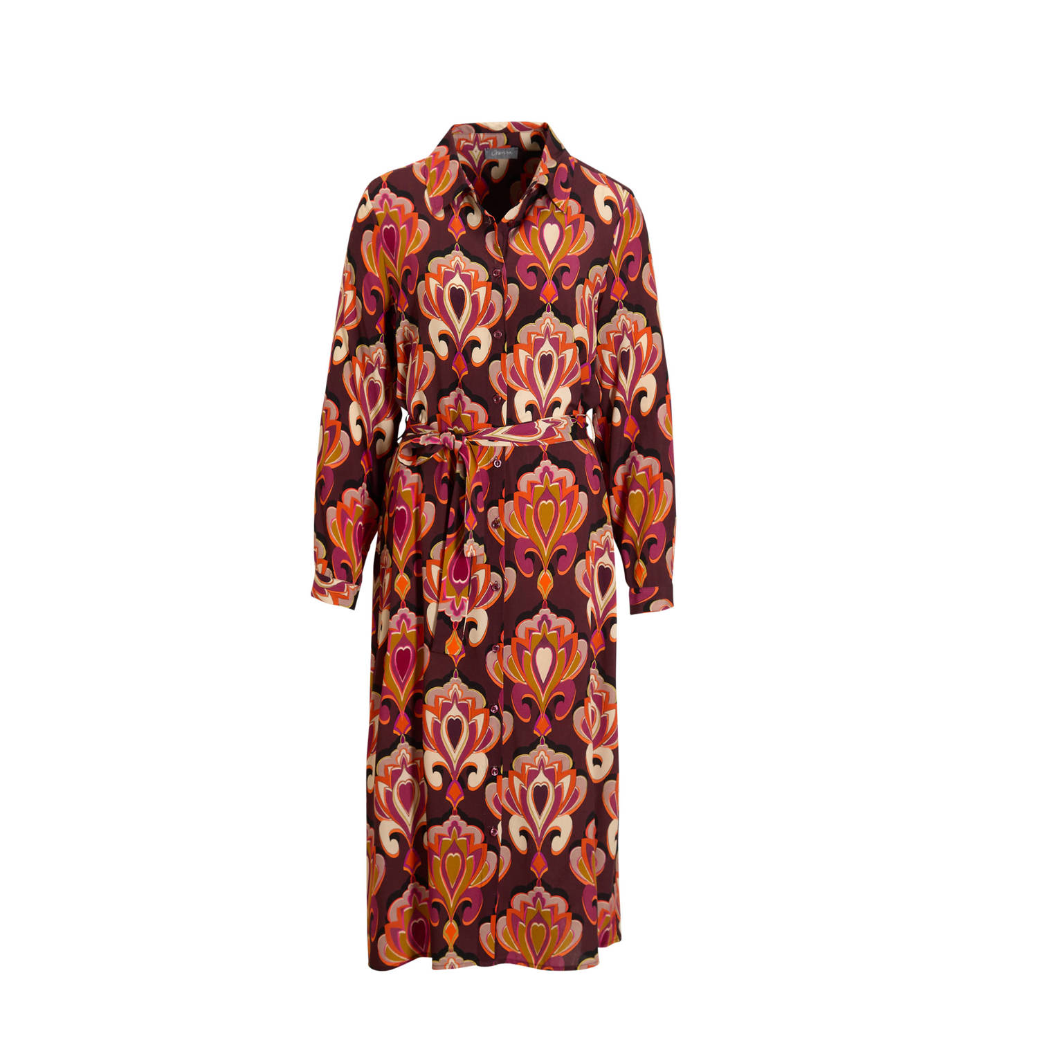 Geisha blousejurk met all over print multi