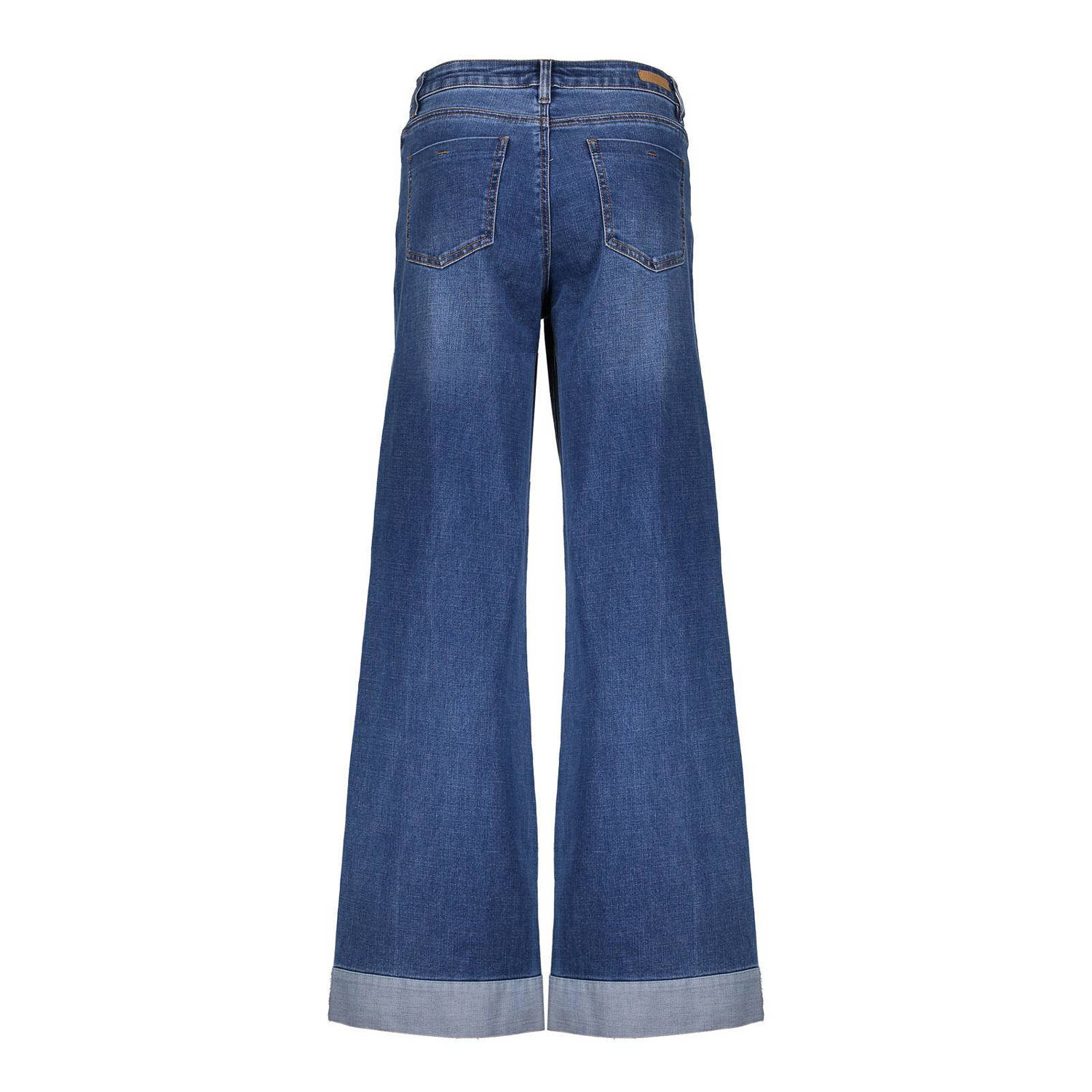Geisha wide leg jeans blue denim stonewash
