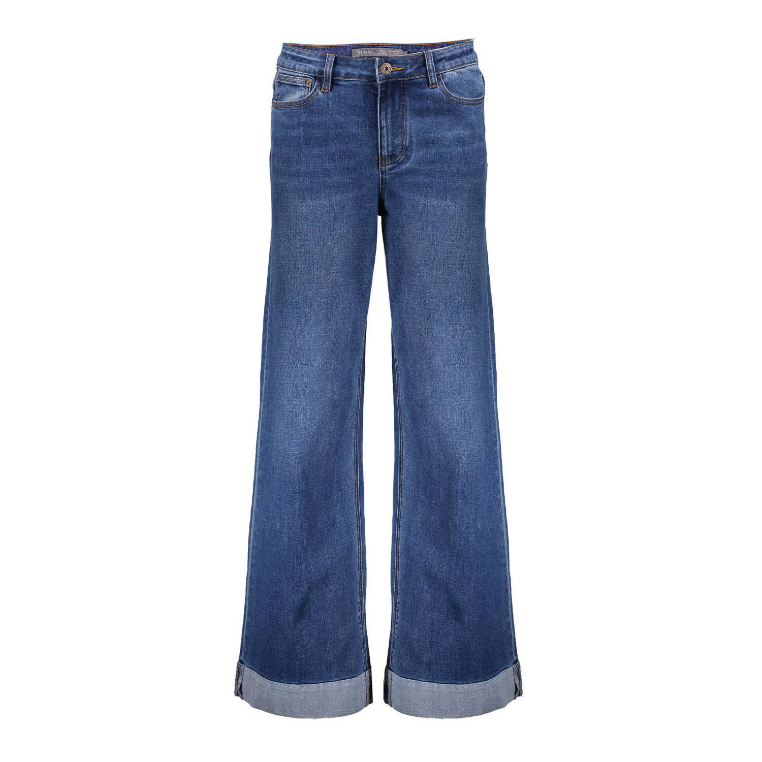 Geisha wide leg jeans blue denim stonewash