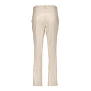 thumbnail: Geisha imitatieleren high waist slim fit broek creme