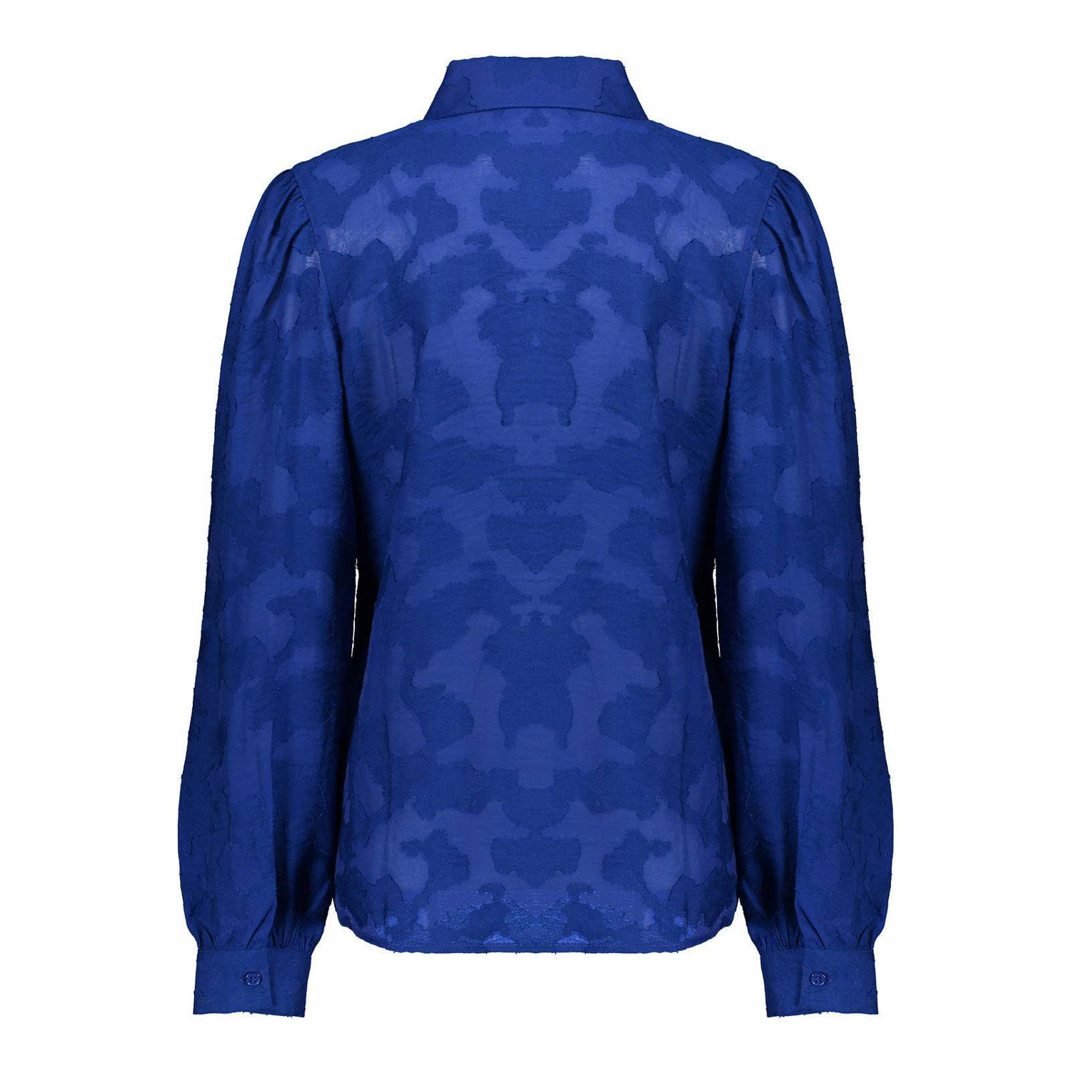 Geisha blouse met pailsy print blauw