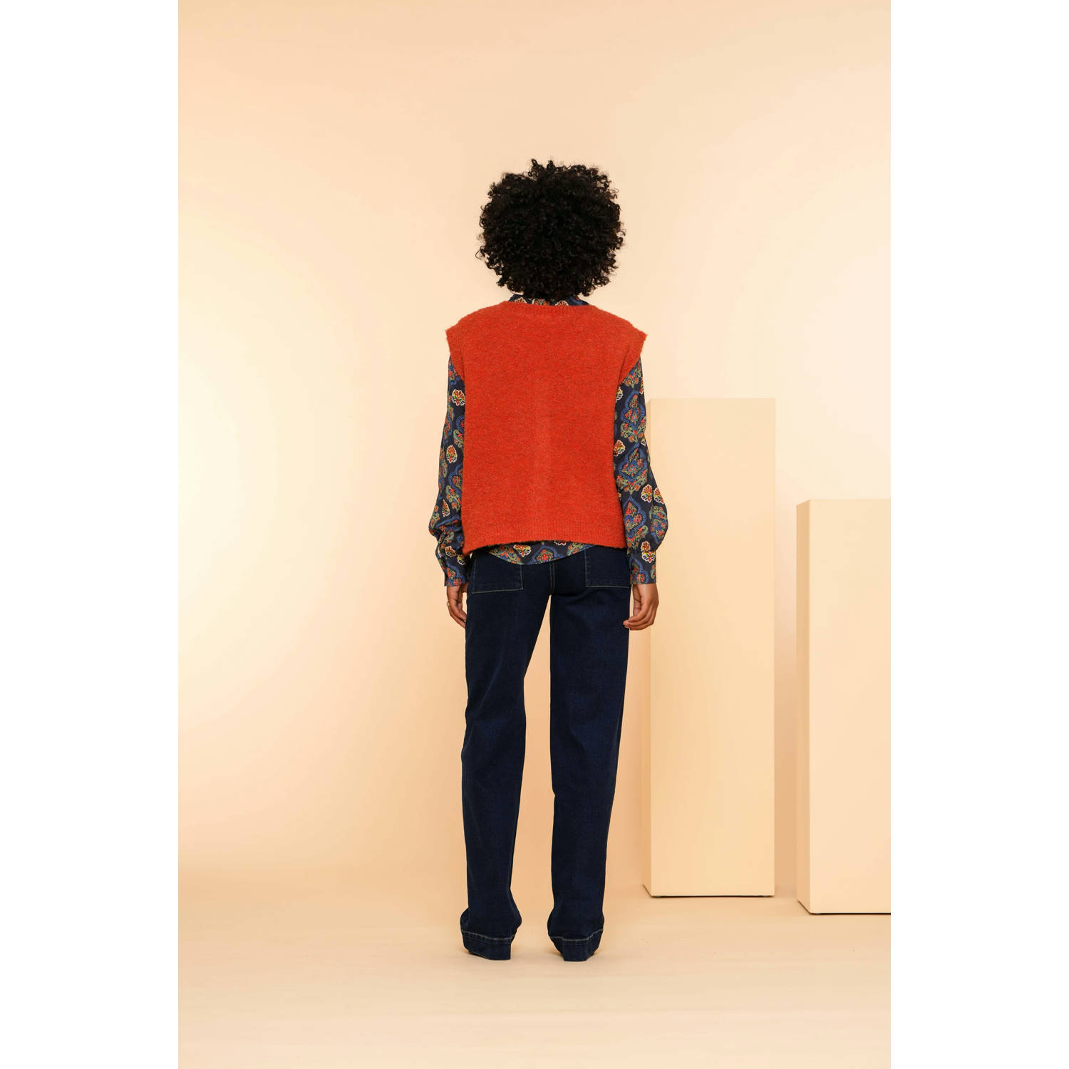 Geisha wide leg jeans dark blue denim