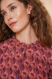 thumbnail: Geisha blouse met all over print roze