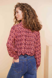 thumbnail: Geisha blouse met all over print roze