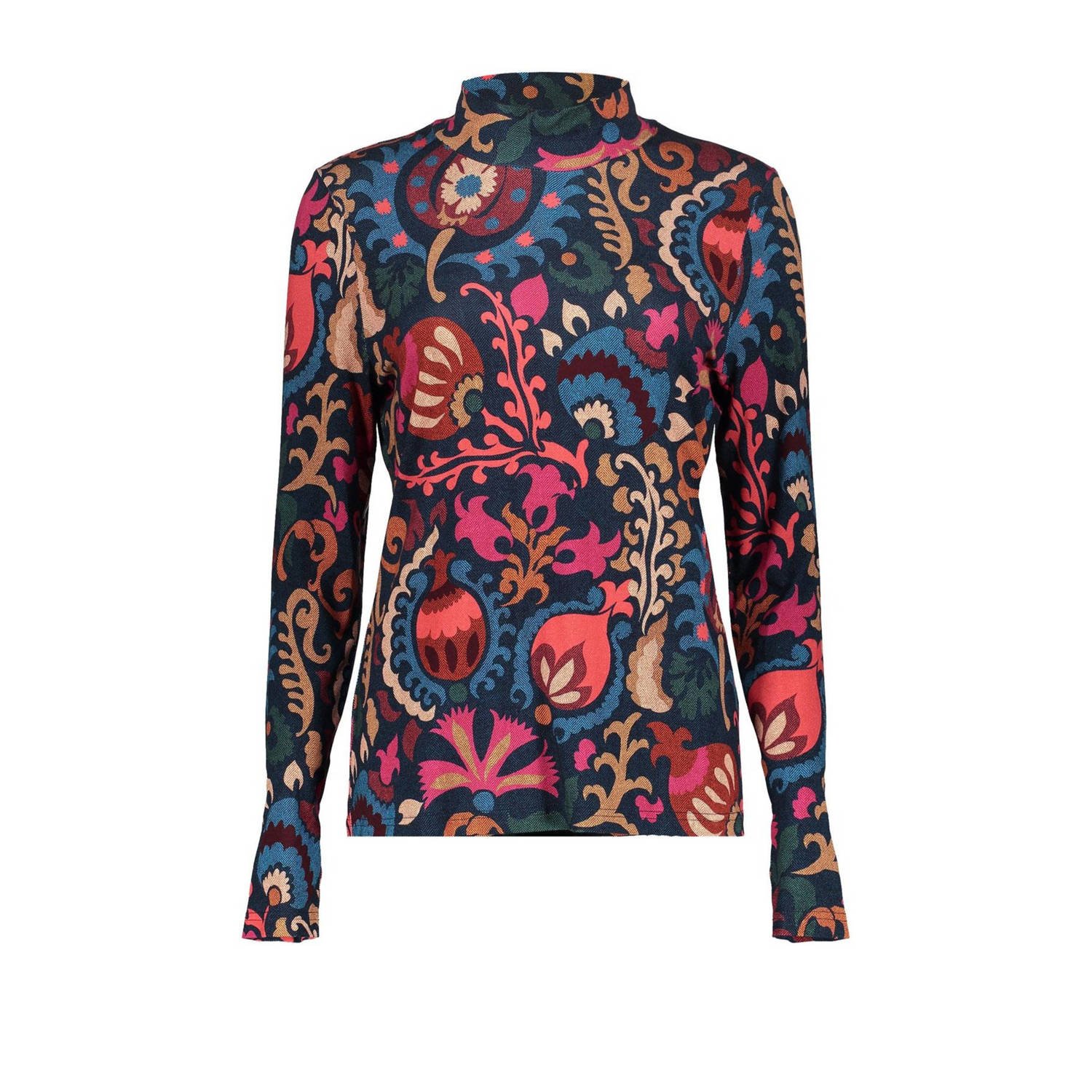 Geisha Lange Mouw Top Multicolor Dames