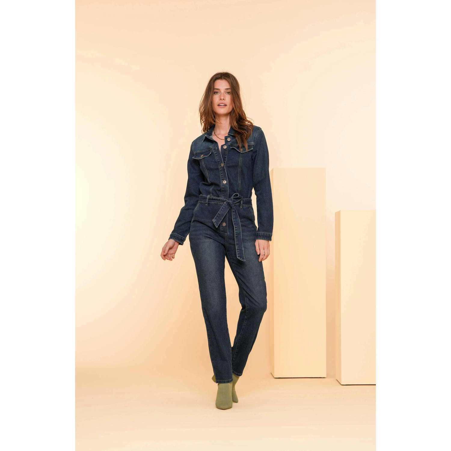 Geisha jumpsuit dark blue denim