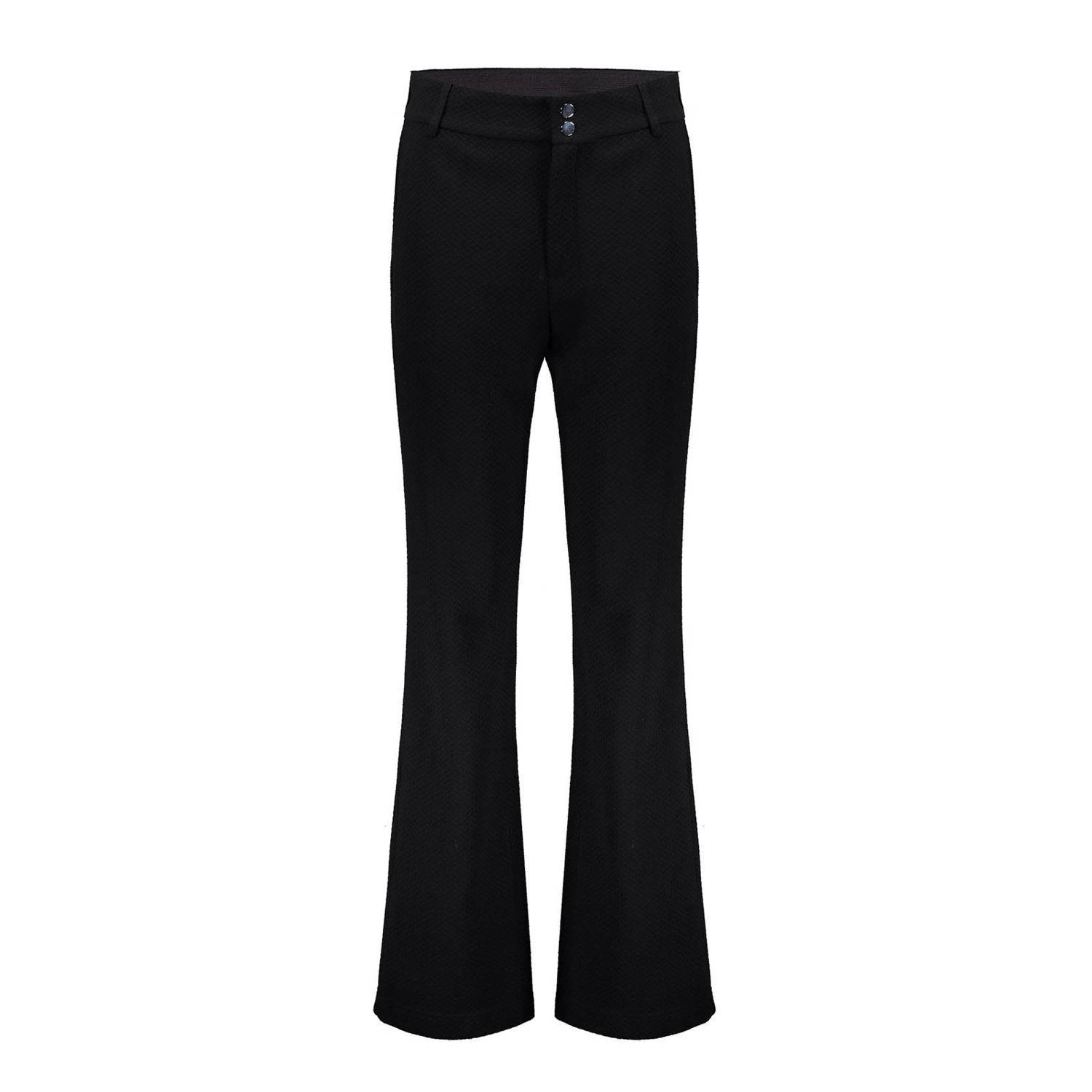 Geisha high waist straight fit broek zwart