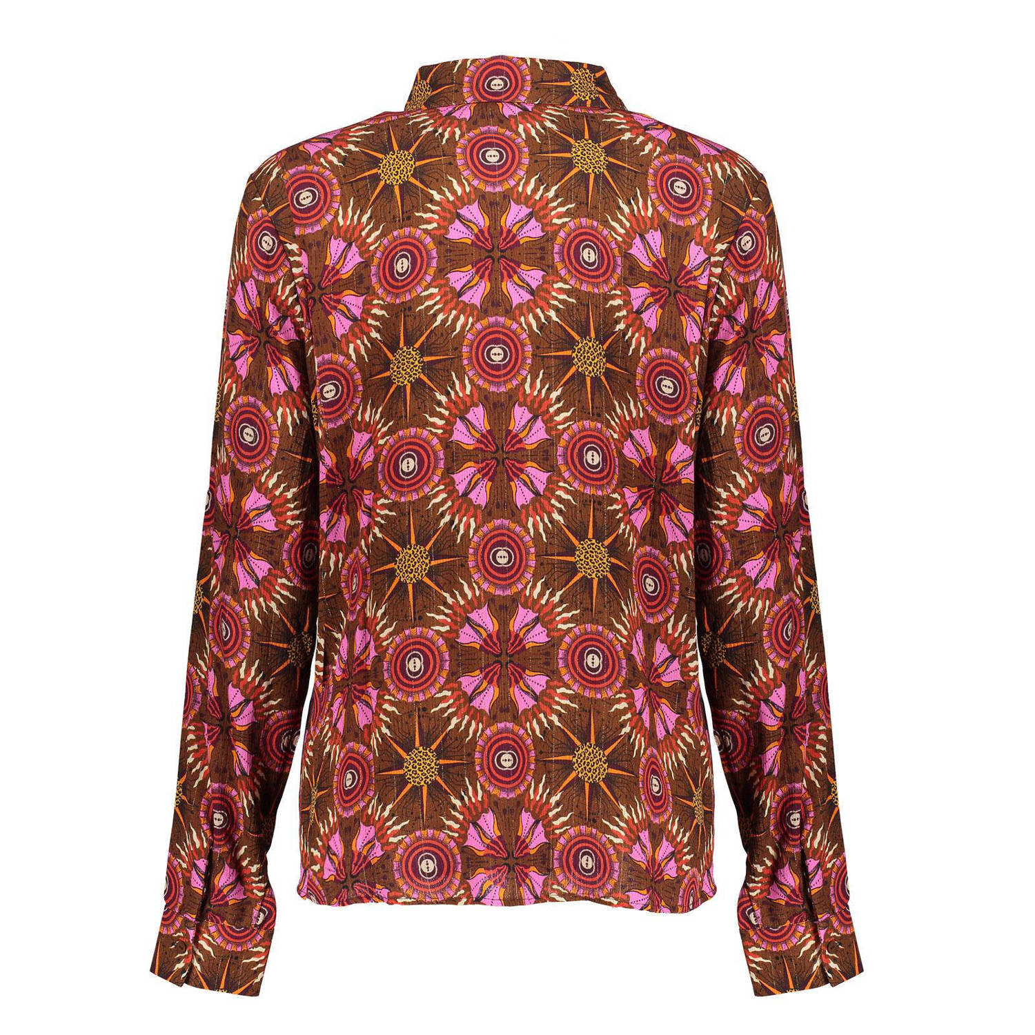 Geisha blouse met all over print multi