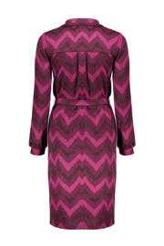 thumbnail: Geisha jurk met zigzag print fuchsia