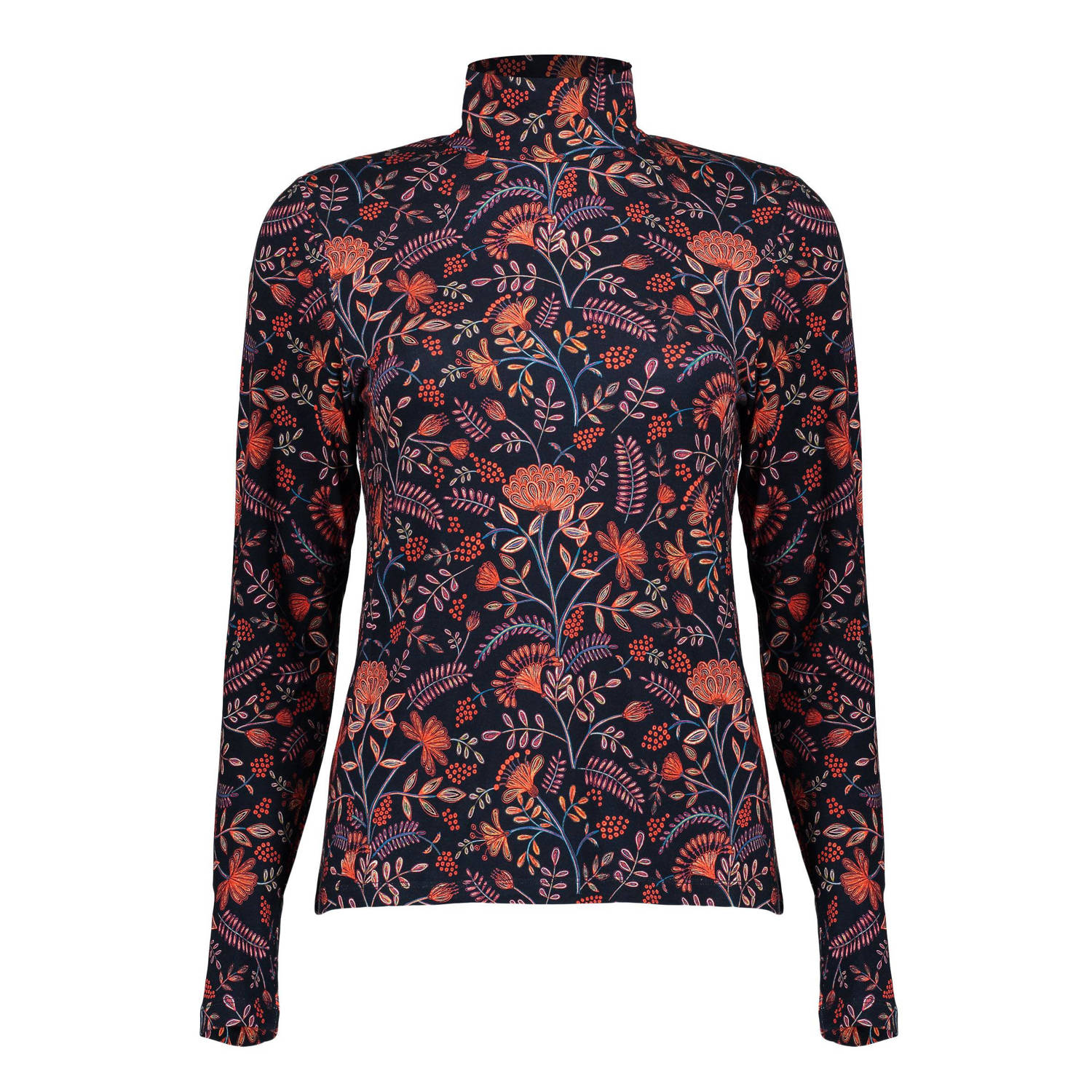 Geisha top met col en bloemenprint