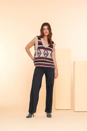 wide leg jeans antraciet