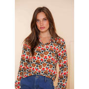 thumbnail: Geisha blouse met all over print multi