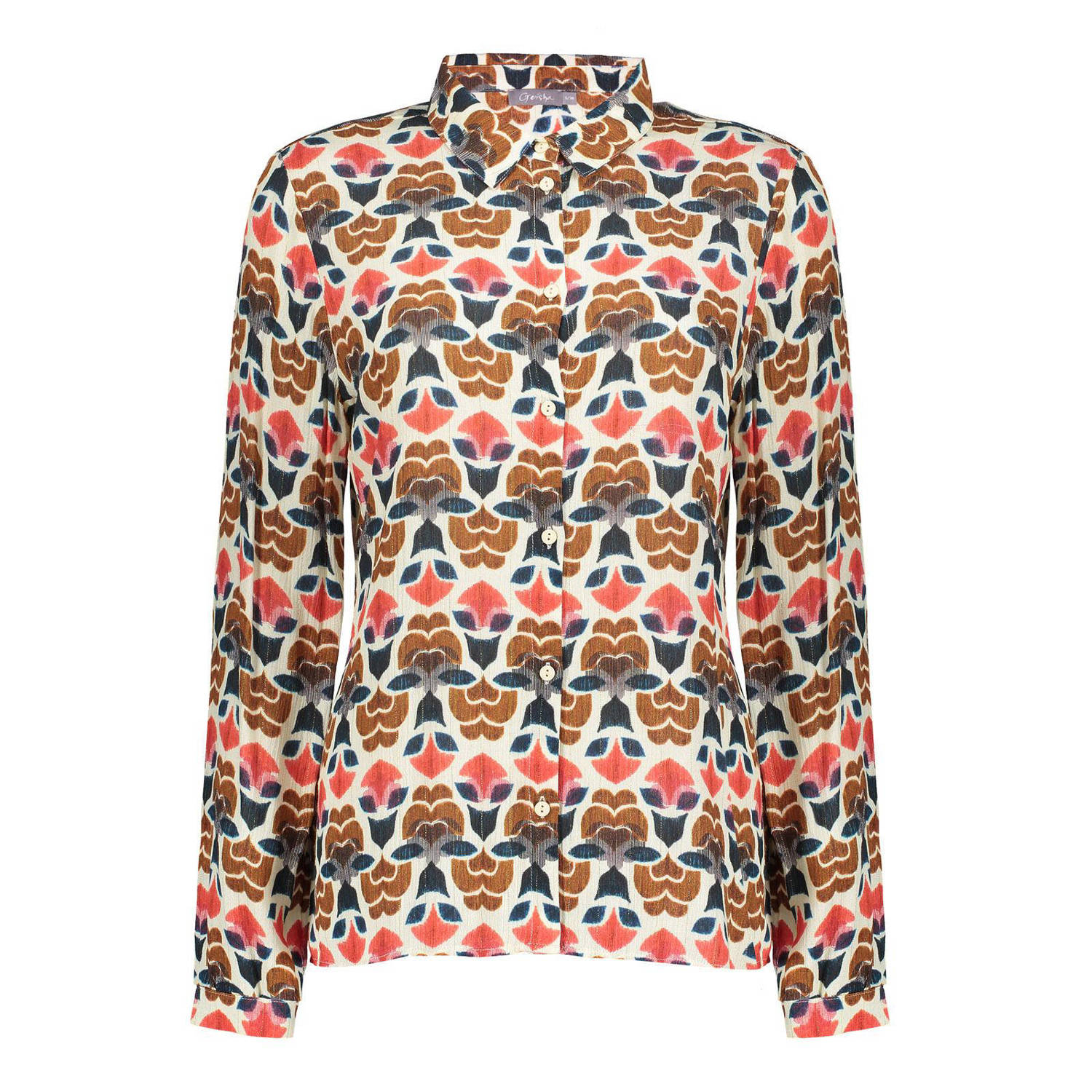 Geisha blouse met all over print multi