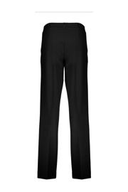 thumbnail: Zwarte dames Geisha high waist wide leg broek van polyester met rits- en knoopsluiting en effen