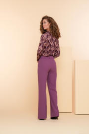 thumbnail: Geisha blouse met all over print paars/roze