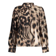 thumbnail: Geisha top met all over print zand/zwart
