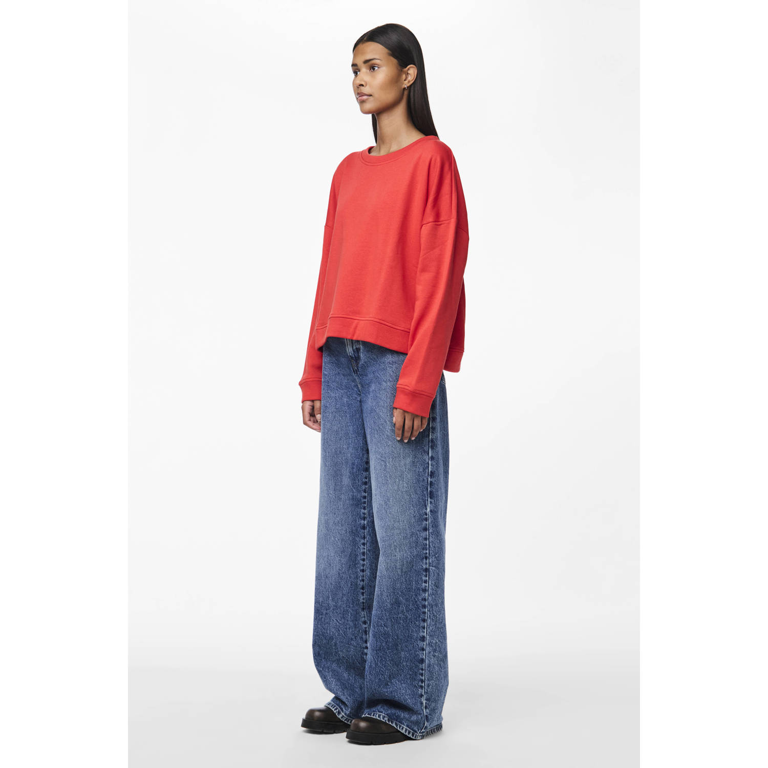 PIECES sweater PCCHILLI rood