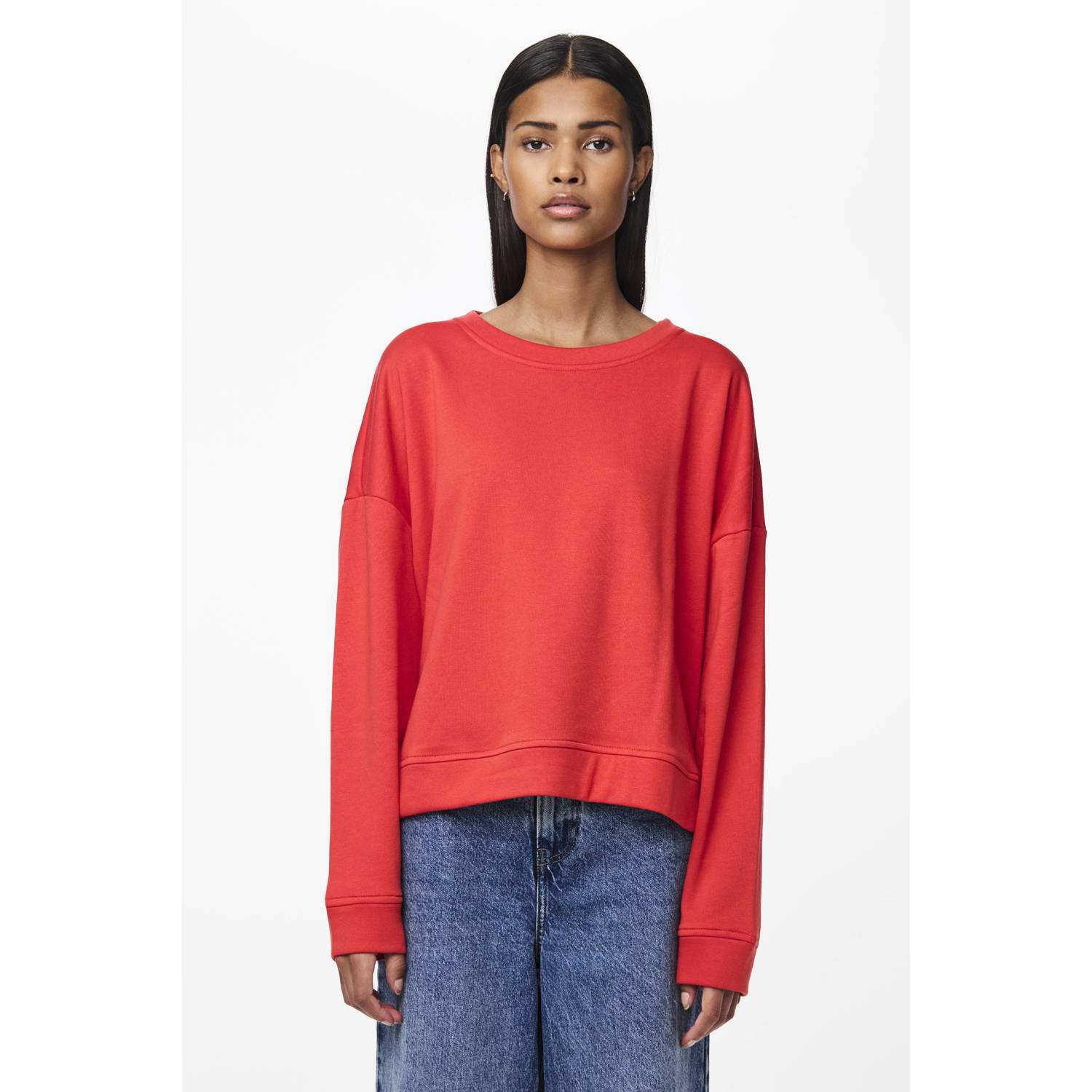 PIECES sweater PCCHILLI rood