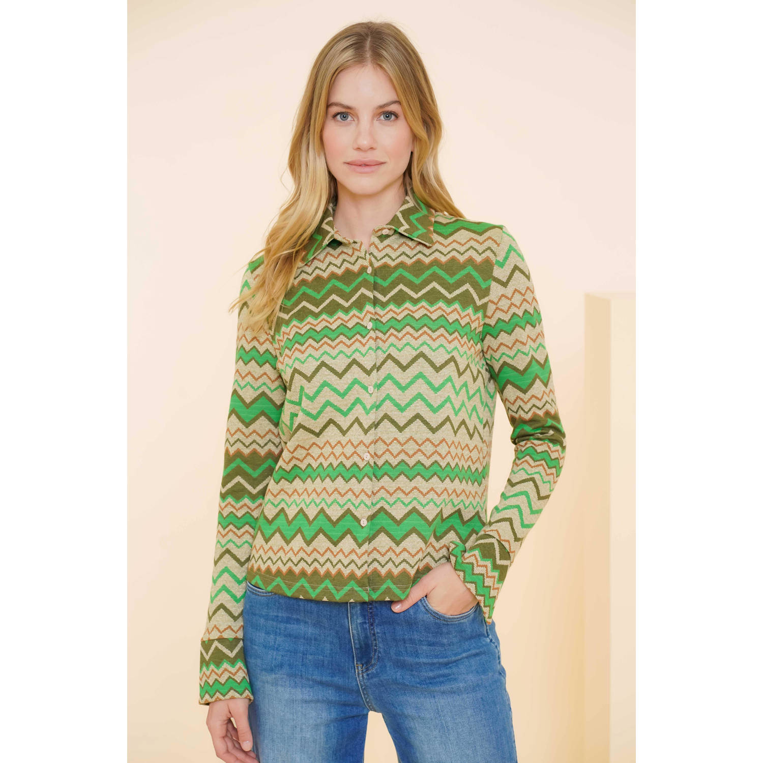 Geisha blouse groen