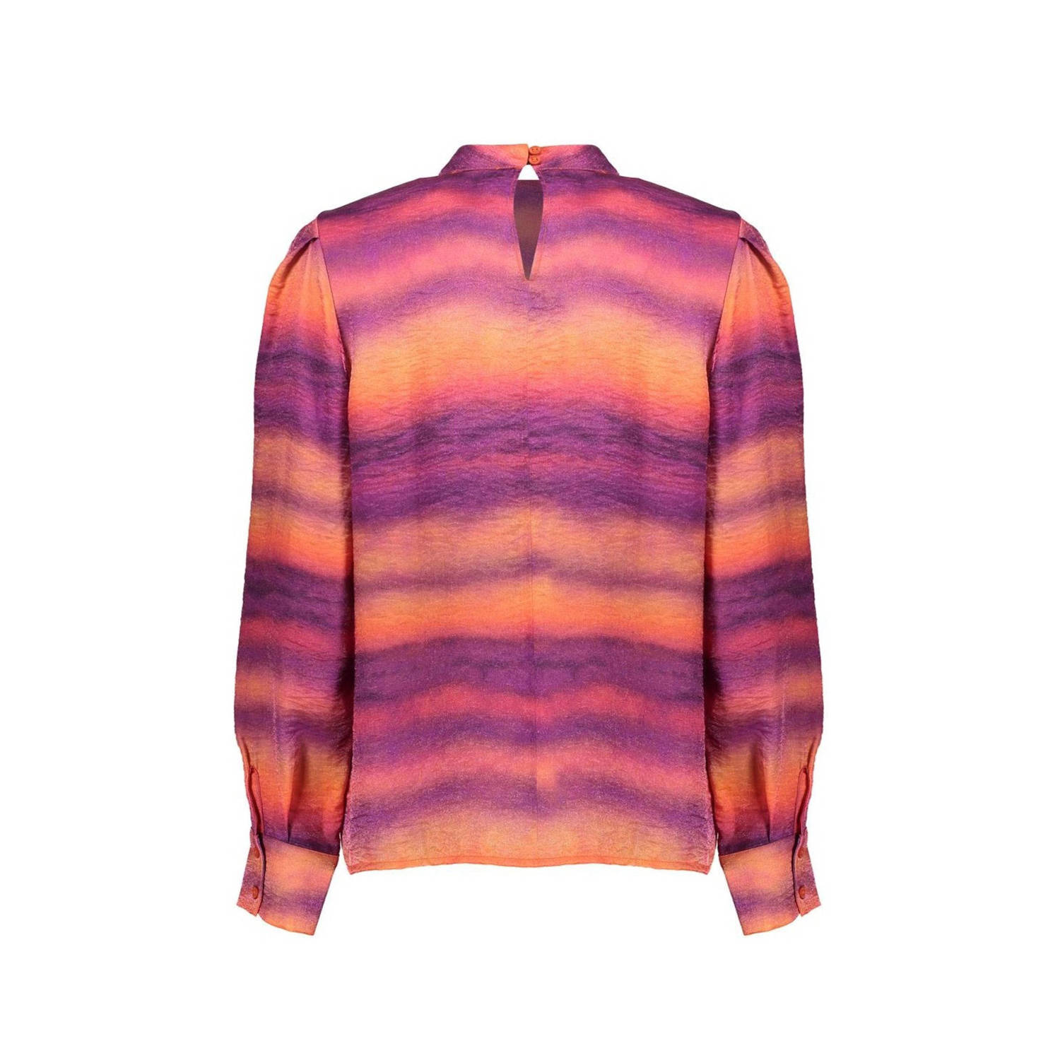Geisha blousetop paars oranje