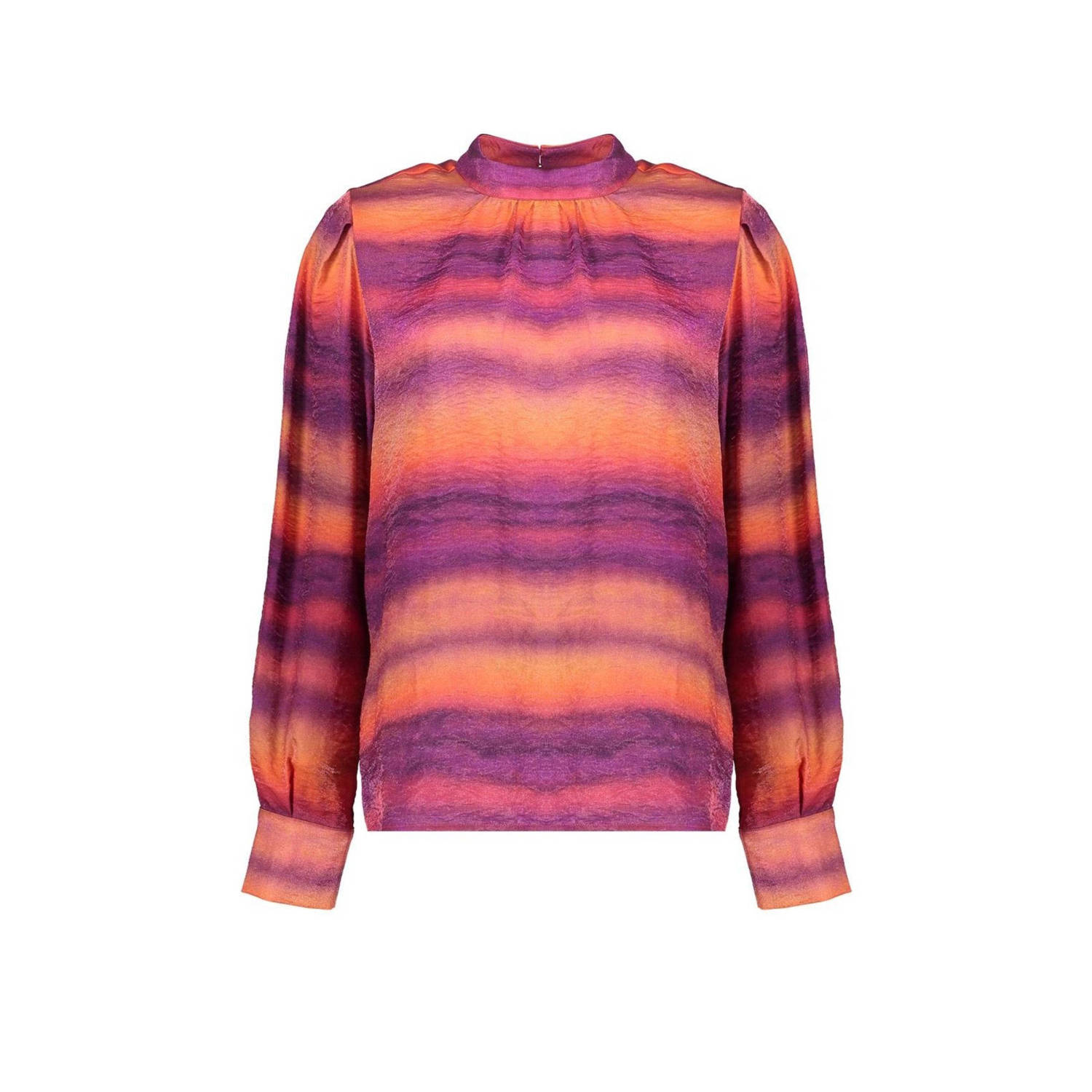 Geisha blousetop paars oranje
