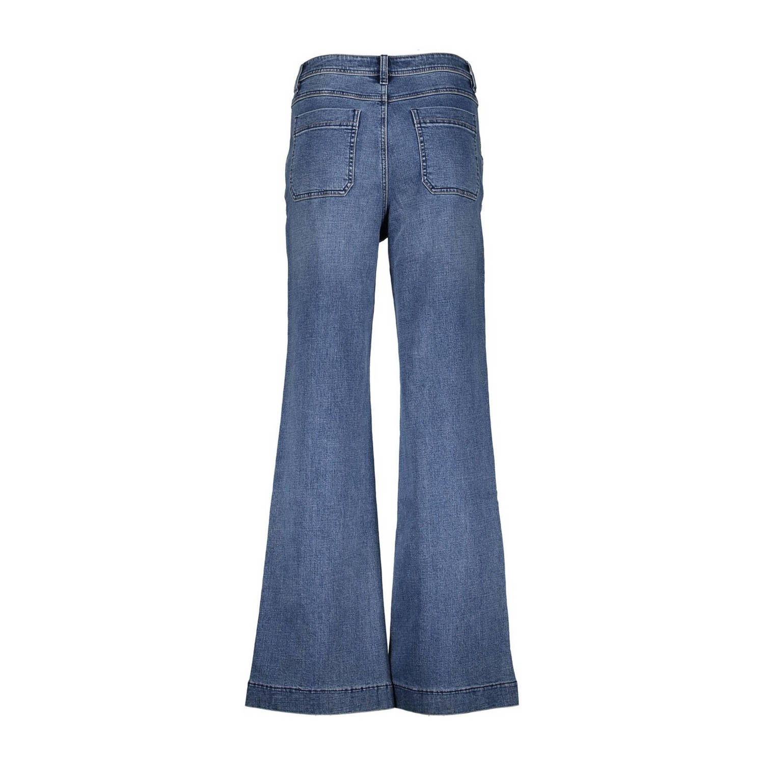 Geisha high waist loose jeans medium blue denim