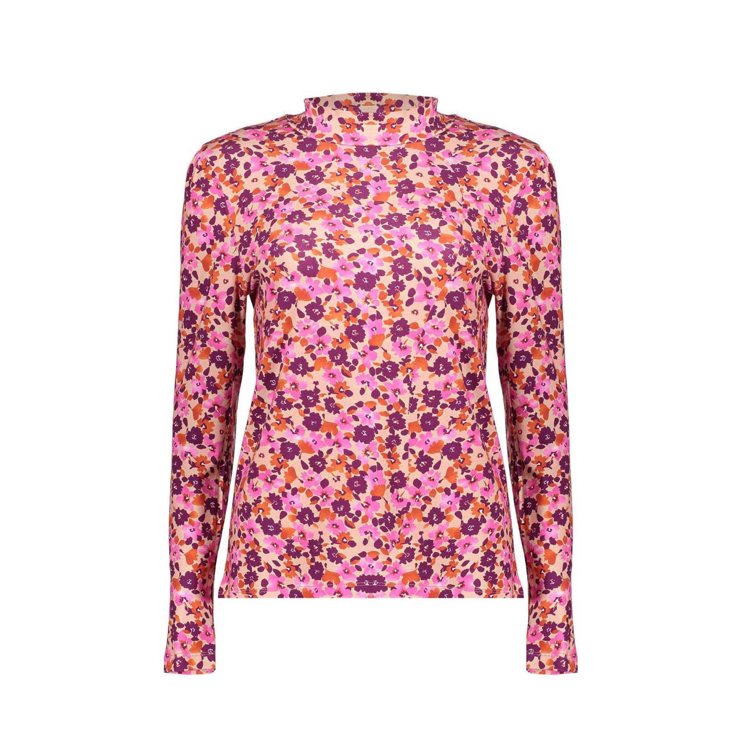 Geisha Bloemenprint lange mouw top Multicolor Dames