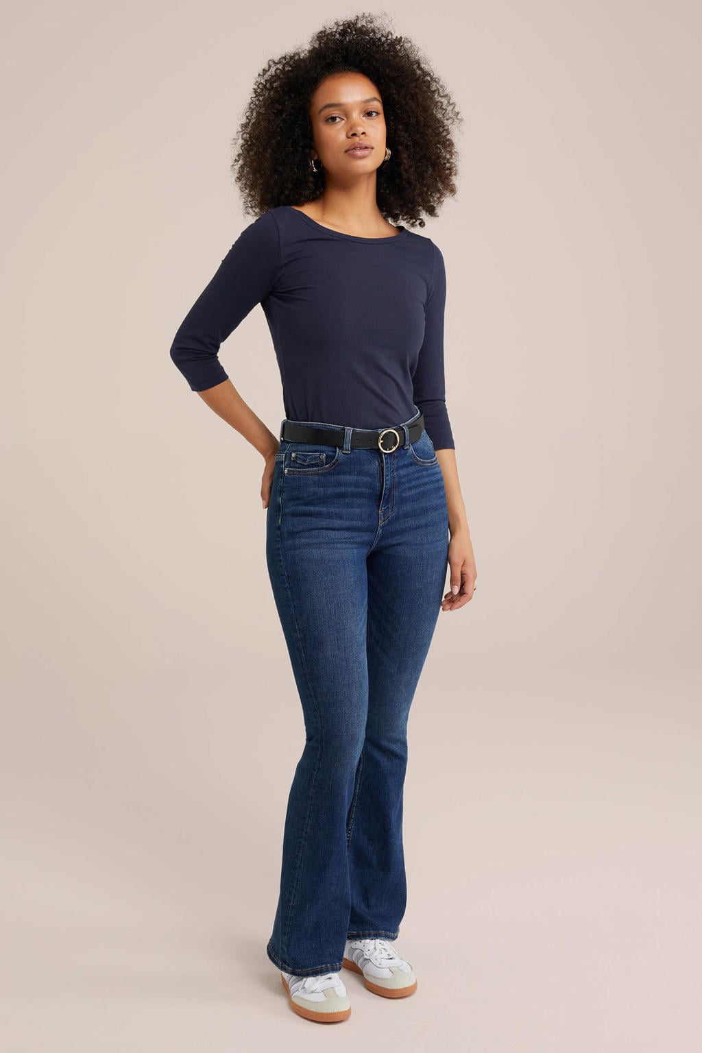 Donkerblauwe dames WE Fashion top