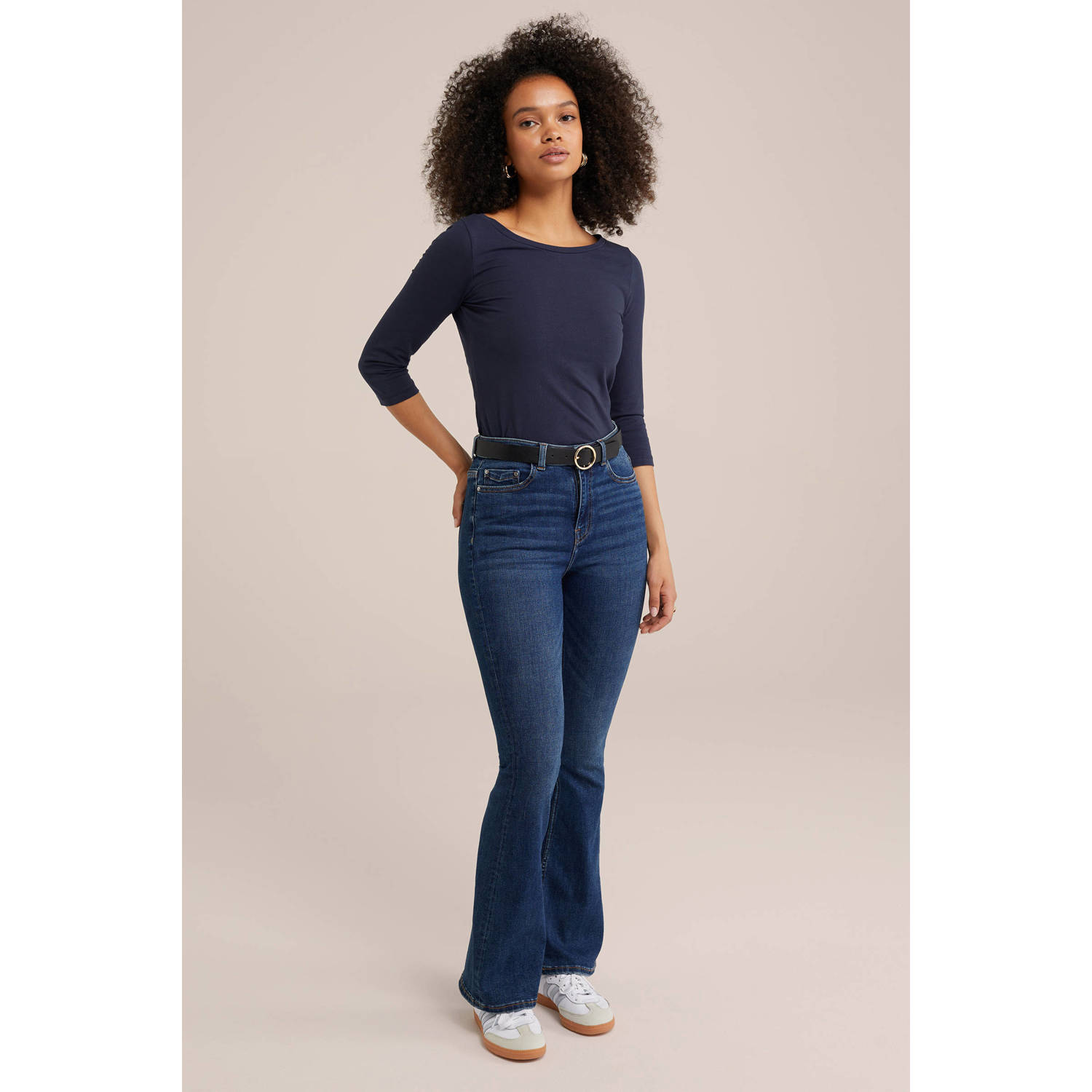 WE Fashion top donkerblauw