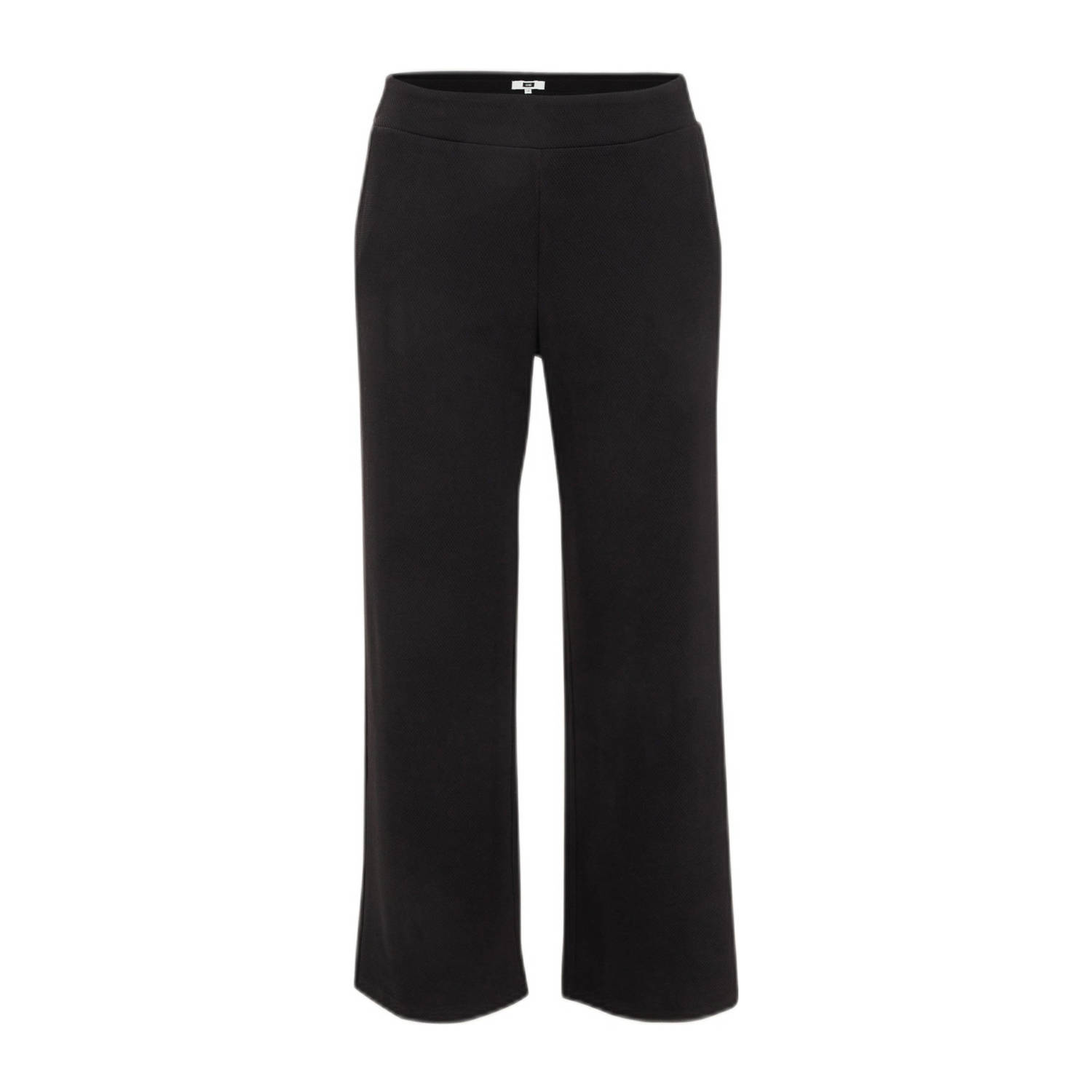 WE Fashion Curve straight fit broek zwart