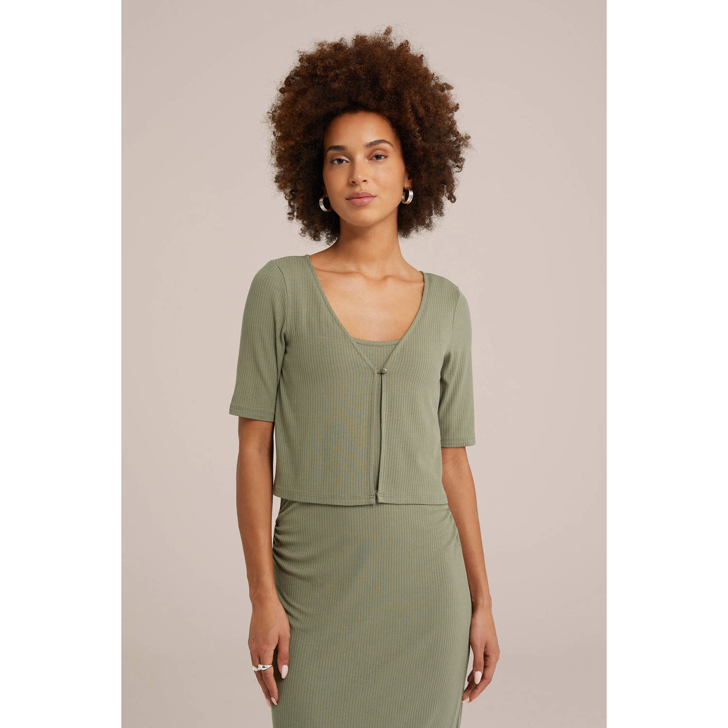 WE Fashion top lichtkaki