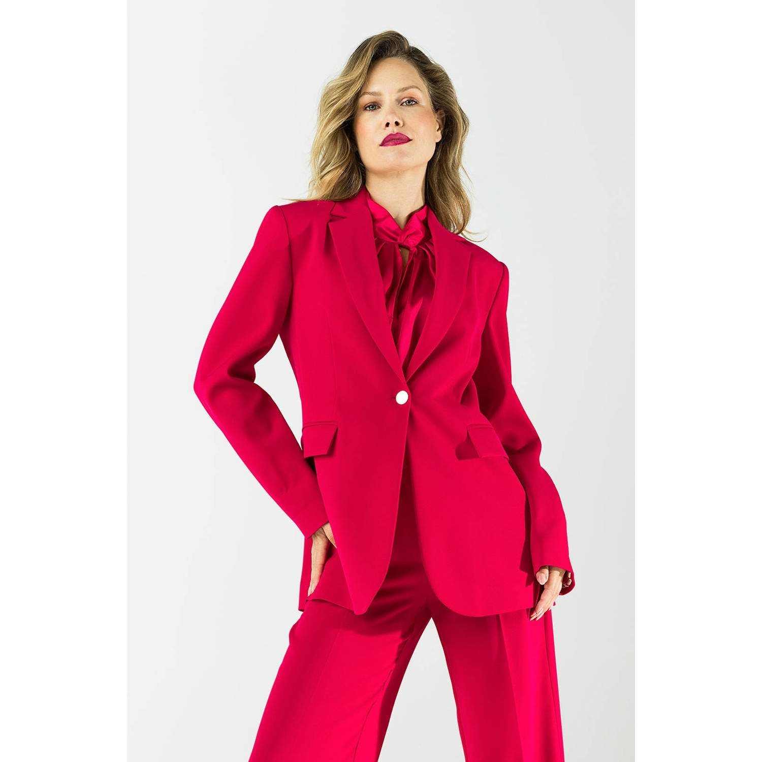LabeL DOT rechtvallende blazer rood