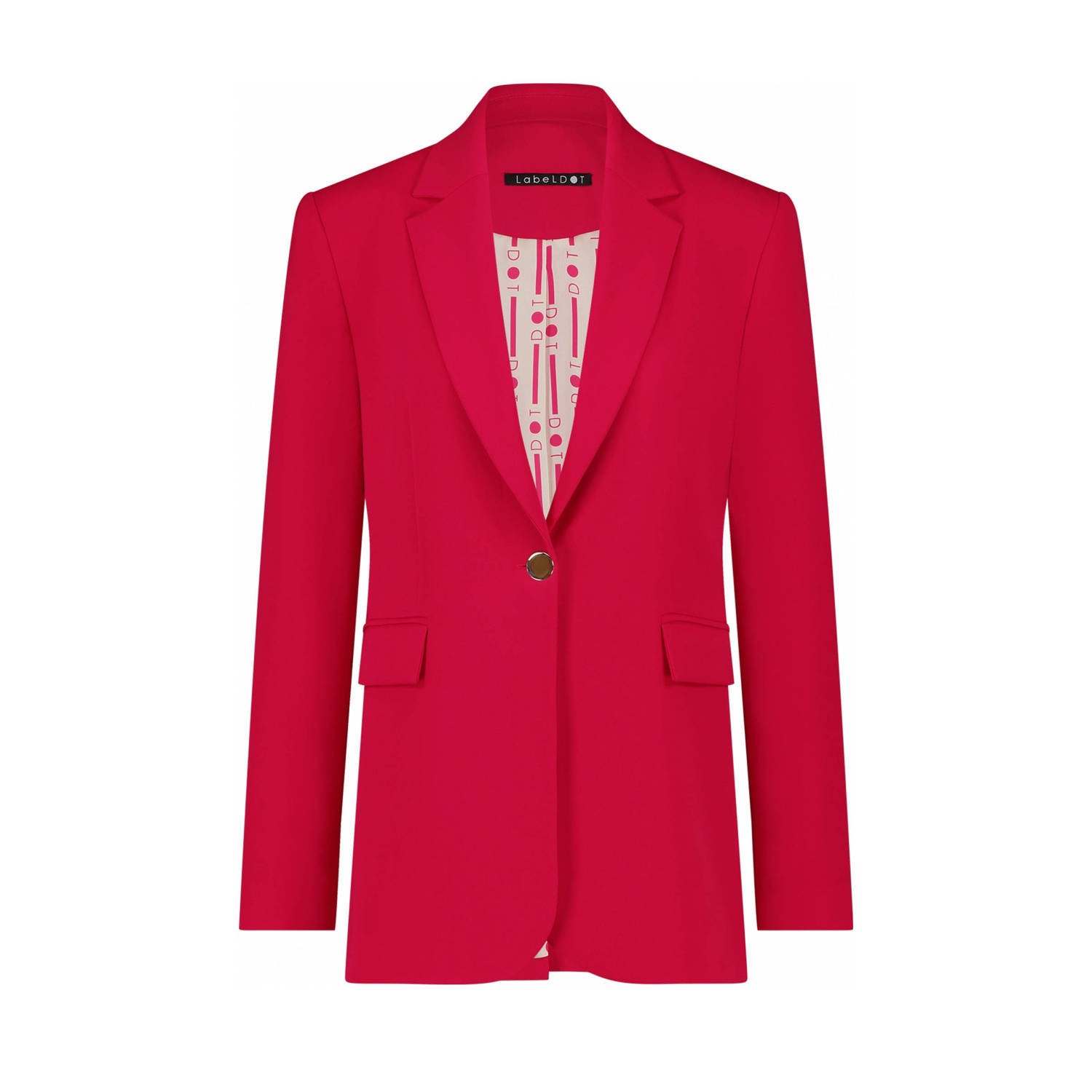 LabeL DOT rechtvallende blazer rood