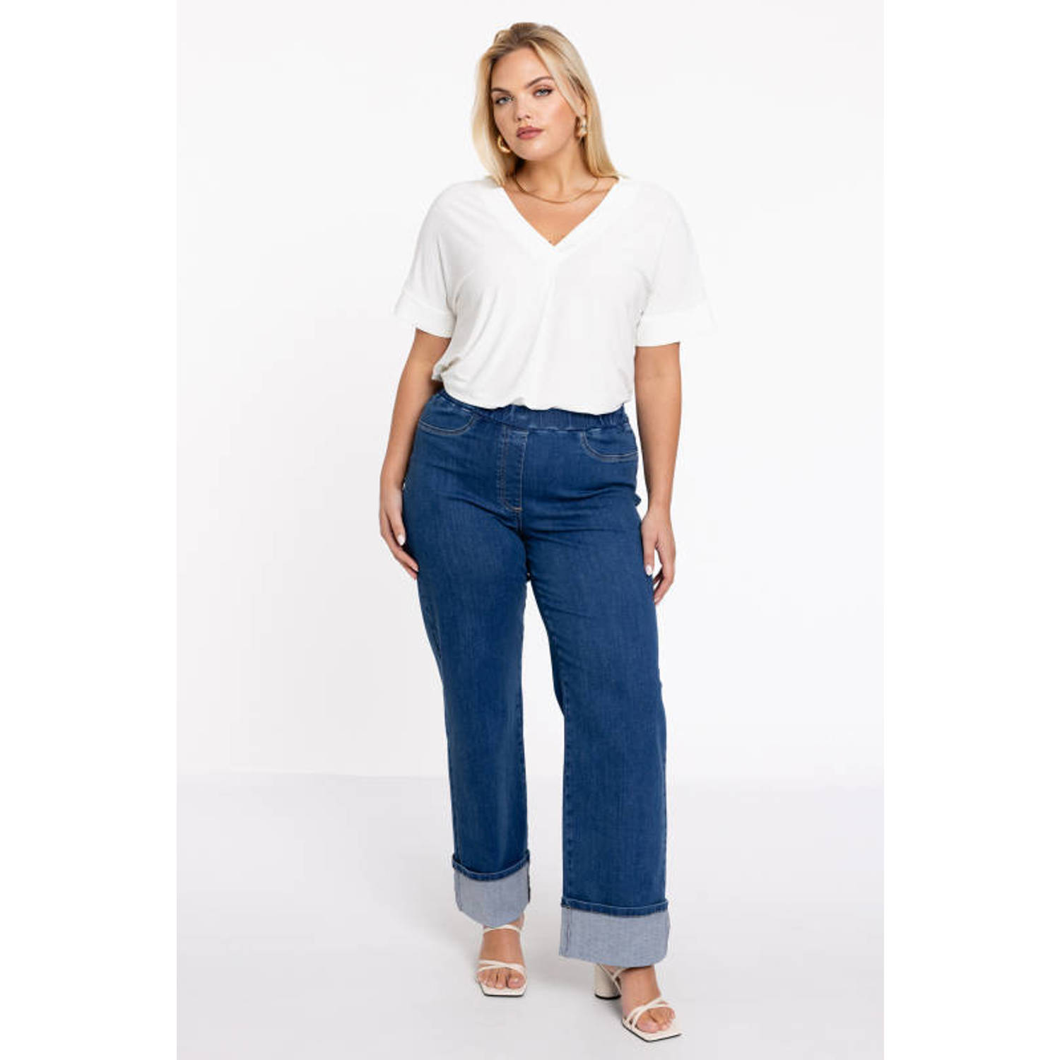 YOEK loose jeans medium blue denim
