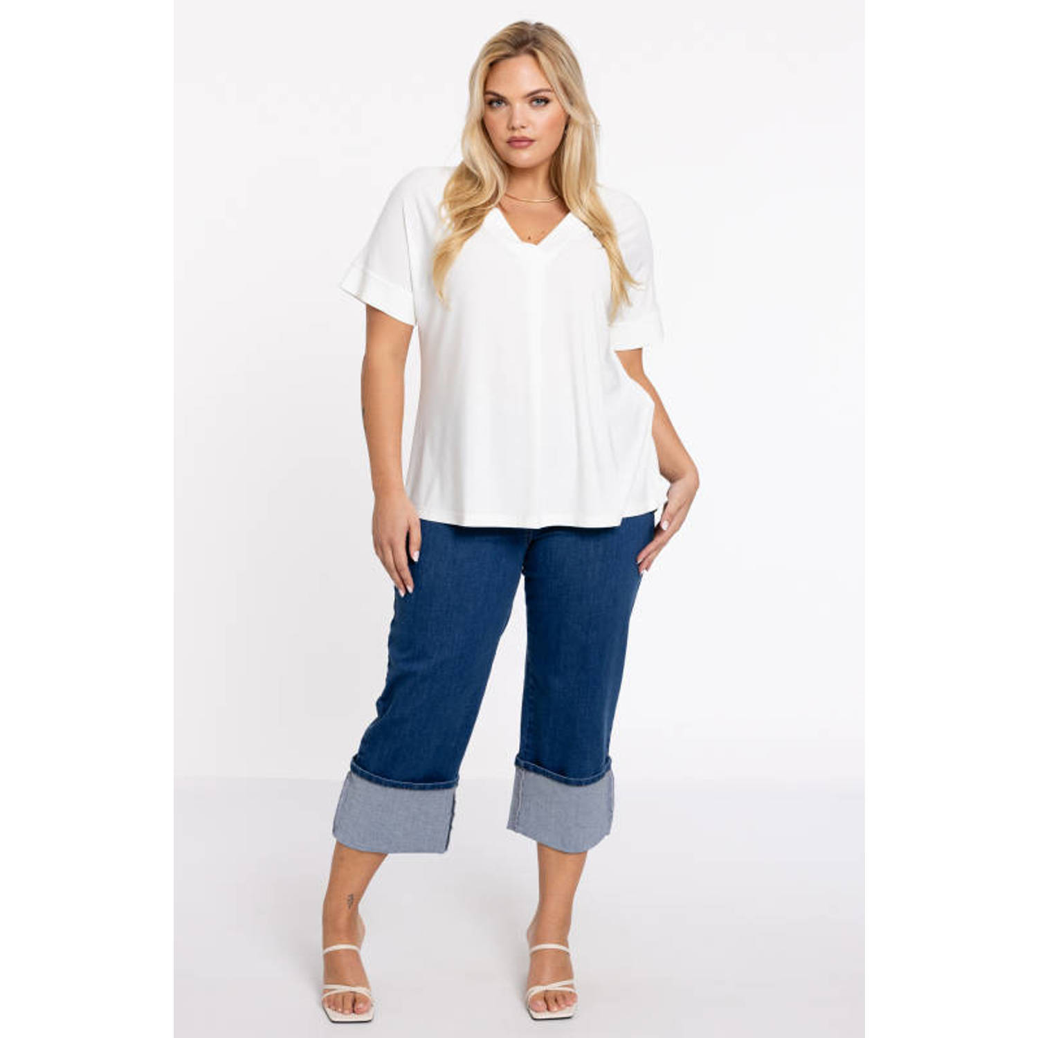 YOEK loose jeans medium blue denim
